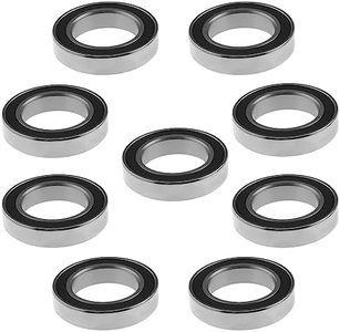 ECSiNG 10PCS 6802-2RS Ball Bearing 15x24x5mm Rubber Double Sealed Deep Groove Bearings Steel for Remote Control Cars Industrial Machinery Motorcycles Electric Tools