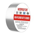 Purabelle Leakage Repair Waterproof Tape for Pipe Leakage Roof Water Leakage Solution Aluminium Foil Tape Waterproof Adhesive Butyl Tape for (5CM x 5M, Pack of 1, Silver)