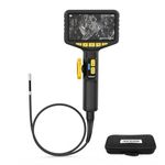 AUTOOL Two-Way 210° Endoscope Camera with Light, 0.24inch Borescope Inspection Camera, 5-inch 1080P Snake Camera with LED Light 3FT Flexible Cable, 32GB SD Card