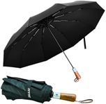 Jalaal Compact Travel Umbrella - Windproof, Lightweight, UV Protection, Auto Open/Close - Durable Mini Golf Umbrella for Men & Women - Portable for Outdoor Use