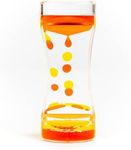 THE TWIDDLERS - Orange Yellow Liquid Motion Timer Sensory Timer Hourglass, 14cm - Kids Water Bubble Lava Lamp Calming Sensory Toy for Autism, Stress Relief, Relaxation, ADHD, Perfect Stocking Filler