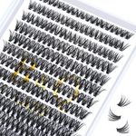 Lash Clusters 280 Pcs 40D-0.07D-11mm B&Q LASH Individual Lashes 10D 20D 30D 40D 50D Cluster Lashes C D Curl Eyelash Clusters Soft Volume DIY Lash Extensions at Home (40D-0.07D, 11 mm)