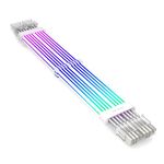 Ant Esports Neon Glow 8PIN x 2 ARGB PSU 18AWG Cable Extensions, 5V 3Pin Addressable ARGB Power Extension Cable for PCIe 2 * 8 PIN Connector, 300mm, White