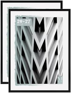 MCS Gallery Foundation Poster Frame, Picture Frame For Wall Art, Black, 20 x 27 Inch, 2-pack
