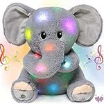 Hopearl LED Musical Stuffed Elephan