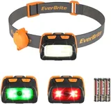 EverBrite 300 Lumens Headlamp with Red/Green/White Light Modes, Tail Light, Adjustable Headband - For Trail Running, Camping, Hiking