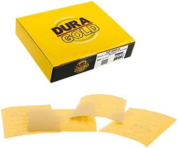 Dura-Gold Premium 1/4 Sheet Gold Sandpaper Sheets, 600 Grit (Box of 25) - 4.5" x 5.5" Size Hook & Loop Backing, Wood Furniture Woodworking, Auto Paint - for Palm Sanders, Clip-On, Hand Sanding Blocks
