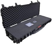 Cedar Mill Fine Firearms Tactical Double 2 Waterproof Rifle Hard Gun Case with Pick and Pluck Cubed Foam for Guns Shotguns - Heavy-Duty Handle & Wheels + TSA Approved