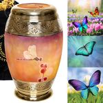 Dreamy Dragonfly Cremation Urns for Human Ashes Adult Full Size - Personalized Decorative Urnes Funéraires Adultes Femme & Homme - Beautifully Handcrafted Cremation Urns for Ashes for Men & Women