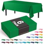 6-Pack Premium Plastic Tablecloth 5