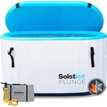 SOLSTICE Original Inflatable Ice Bath Tub for Athletes with Lid | Outdoor & Indoor |Inlet & Outlet Connection Points for Water Chillers & Ozone Filters| Insulated Holds Hot Or Cold Water |100 Gallons