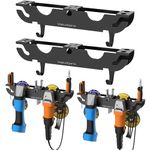 Angle Grinder Holder for Milwaukee/Dewalt, Angle Grinder Tool Stand, Grinders Power Tools Holder Storage Rack, Garage Wall Mount Bracket for Cutters Polishers with Cord Hanger and Hooks-2 PCS