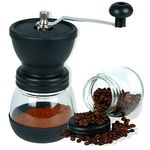 ZENO Manual Coffee Grinder with Adjustable Bean Grind Size & Storage Jar | Portable Handheld Coffee Grinder | Ideal for Fresh Espresso at Home, The Office, Or Travelling