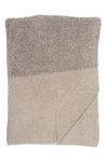 Barefoot Dreams Luxe Heathered Stripe Throw Blanket - 60" x 45" (Linen / Warm Gray)