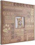 MCS Expandable 10-Page Pet Scrapbook Album with Photo Opening Cover and 12 x 12 Inch Pages, 13.5 x 12.5 Inch, Cat