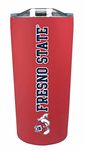 Campus Colors NCAA Stainless Steel Tumbler perfect for Gameday - 18 oz - Double Walled - Keeps Drinks Perfectly Insulated (Fresno State Bulldogs - Red)