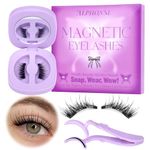 Half Lashes Magnetic Eyelashes With Applicator Cat Eye Magnetic Lashes with Clamp Wispy False Eyelashes Natural Look No Glue Needed pestañas postizas magneticas by ALPHONSE