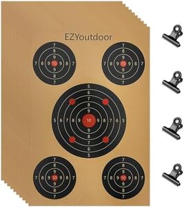 45 Pack Paper Targets - 17 x 25 Inch Multiple Aiming Zones - 4 Clips Included - Perfect for Indoor and Outdoor Range, Airsoft, Pellet Gun, Rifle, Pistol Practice