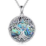 YFN Tree of Life Necklace Sterling Silver Om Aum Ohm Tree Pendant Jewellery Yoga Gifts for Women Men