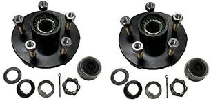 eCustomhitch 2-Pack Trailer Wheel Hub Pre-Greased Complete Kit Steel 5 Lug (4.5") #84 3500lb