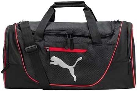 PUMA Evercat Contender Duffel Bag, Black/Red, One Size