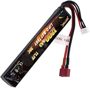 NASTIMA 11.1V 1200mAh 3S 20C LiPo Airsoft Battery Pack Compatible with Deans-T Connector for Airsoft Guns AK47 MP5K MP5 Scar M249 AUG AEG