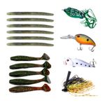 Rockyzone Bass Fishing Kit PRO Freshwater Largemouth and Smallmouth Bass Lures