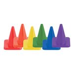 Champion Sports C6SET 6 Inch High Visibility Flexible Vinyl Cone Set/6