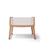 SnuzPod Studio Bedside Crib – Lightweight, Portable, Multifunctional Co-Sleeper Bassinet with Zip-Down Side, 3D Breathable Mattress & Adjustable Height with Comfort Incline Mode, 0-6 Months – Natural