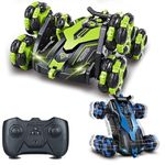 Hemtik 2.4G Rc Stunt Car 360 Degree Spinning High Speed Telescopic Rotating Remote Control Six Wheels Climbing Rc Toy Drift Stunt Car, Multi color