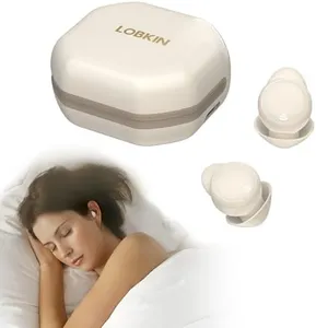 LOBKIN Ear Buds Sleep Headphones Earbuds for Side Sleepers Wireless Bluetooth 5.4 Mini Invisible Ultra-Light Earphones in Ear Headsets with Mic Noise Blocking Comfortable Fit for Sleep Workout