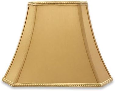 Royal Designs Rectangle Bell w Cut Corners Designer Lampshade - Antique Gold - (6.25 x 8) x (11 x 16) x 12