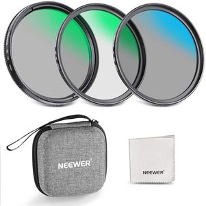 NEEWER 67mm UV/CPL/ND Lens Filter Kit with Hard Shell Storage Case, Multicoated Optical Glass & Aluminum Alloy Frame, UV + Circular Polarizer (CPL) + Neutral Density (ND4) Filter for 67mm Camera Lens