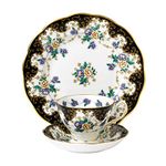 Royal Albert 3 Piece 100 Years 1910 Teacup, Saucer & Plate Set, 8", Multicolor