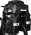 HUNTVP Bike Pannier Bag Bicycle Rear Rack Bag Waterproof - 3 in 1 Cycling Multi Function Rear Seat Bag with Rain Cover