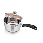 Herogo 1 Quart Saucepan with Lid, 18/10 Stainless Steel Small Sauce Pan Pot, 1Qt Saucepan for Gas Electric Stove Top Camping, Healthy & Rust Free