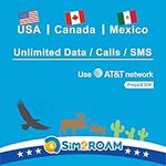 USA Canada Mexico AT&T SIM Card | Unlimited 4G LTE High-Speed Data/Calls/SMS |ATT SIM Card US, United States, CA, Canada, Mexico | Only fits iPhone & Pixel (15 Days)