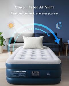 Active Era Single Inflatable Mattress – Air Bed with Built-In Pump