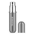 Travalo - Classic Perfume Atomizer - Revamped refill system - Elegant Metal Travel Atomizer - TSA Flight Approved Portable Perfume Bottle - Glass-free - Titanium - Unisex - 0.17oz