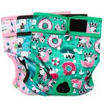 Paw Legend Washable Reusable Female Dog Diapers - No Leak Doggie Diapers for Heat Cycle (3 Pack,Medium)