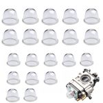 CAVLA 20 Pcs Primer Bulbs, Petrol Fuel Primer Bulb Pump 19mm & 22mm Transparent Carburetor Oil Cup for Chainsaws, Trimmer, Blowers Cutter Lawn Mower