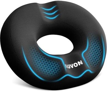 AUVON Sitzkissen Orthopädisch Rund mit Doppelt-U-Form & Oberschenkel-Entlastungsschräge, Hämorrhoiden Sitzkissen bürostuhl Auto, Sitzring Erhöht Sitzkomfort, Fördert Durchblutung, Entlastet Steißbein