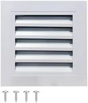Gable Vent with Screen - 10" X 10" Aluminum Attic Vent Square Louvered Vent Cover - White Wall Vent Systems for Home Ceiling Shed Bathroom Garage