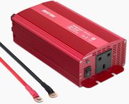 BESTEK 1000W Power Inverter DC 12V to AC Outlet 230V 240V Voltage Converter with Car 10-gauge Terminal Connection Wire for Battery