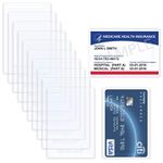 Wisdompro 10pcs Credit Card Holder Protector Sleeves, 6 Mil Soft and Flexible Clear PVC Wallet Size Slot for ID Card, Debit Card, Business Cards and Medicare Cards