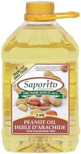 Saporito Foods Peanut Oil with 0 Trans Fat - Ideal for Frying, Cooking, Baking, Seasoning and More! - 2.84 Litres