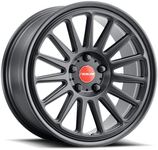 Raceline Wheels 315B GRIP Wheel Satin Black 18X9.5"5X100 Bolt Pattern +35mm Offset/(6.1"B/S) 15 Spoke Aluminum Passenger Car Wheels, Full Size Replacement Black Car Rims