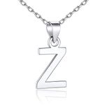 SILVERCUTE 925 Silver Chain Letter Z Necklace For Women Wife Initial Pendant Choker Necklaces Jewellery