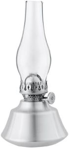 Danforth Pewter Tree House Oil Lamp – Traditional and Vintage Style Oil Lamps for Indoor Use – 6” High with Glass Chimney, Made in USA