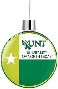 University of North Texas Round Flat Christmas Tree Ornament Decoration for Tree Party Home Holiday Decor (University of North Texas 1)